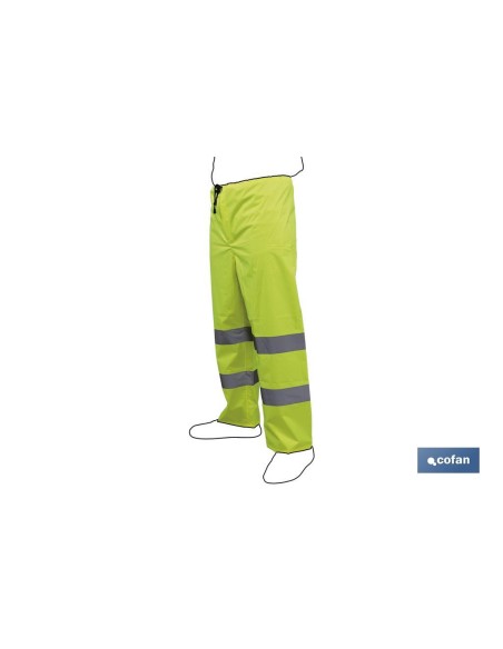 PANTALÓN DE LLUVIA DE ALTA VISIBILIDAD MODELO RIGEL AMARILLA TALLA M