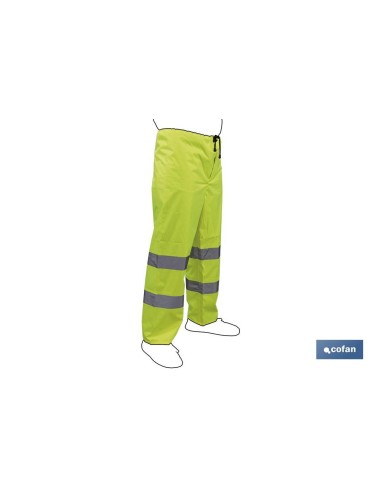 PANTALÓN DE LLUVIA DE ALTA VISIBILIDAD MODELO RIGEL AMARILLA TALLA S