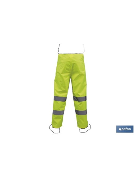 PANTALÓN DE LLUVIA DE ALTA VISIBILIDAD MODELO RIGEL AMARILLA TALLA S