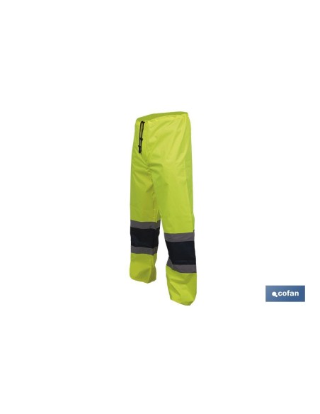 PANTALÓN DE LLUVIA DE ALTA VISIBILIDAD MODELO BELLATRIX AMARILLA Y AZUL TALLA XL