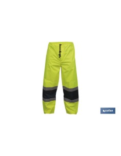 PANTALÓN DE LLUVIA DE ALTA VISIBILIDAD MODELO BELLATRIX AMARILLA Y AZUL TALLA XXL 2