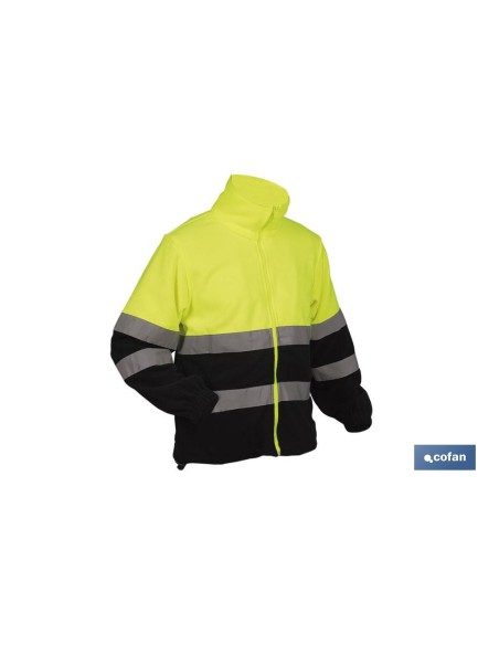 FORRO POLAR DE ALTA VISIBILIDAD MODELO ALTAIR AMARILLO Y AZUL TALLA L