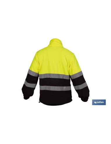 FORRO POLAR DE ALTA VISIBILIDAD MODELO ALTAIR AMARILLO Y AZUL TALLA S