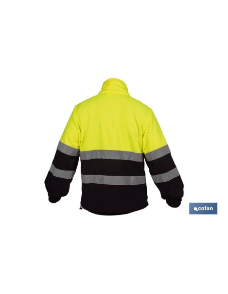 FORRO POLAR DE ALTA VISIBILIDAD MODELO ALTAIR AMARILLO Y AZUL TALLA XXL