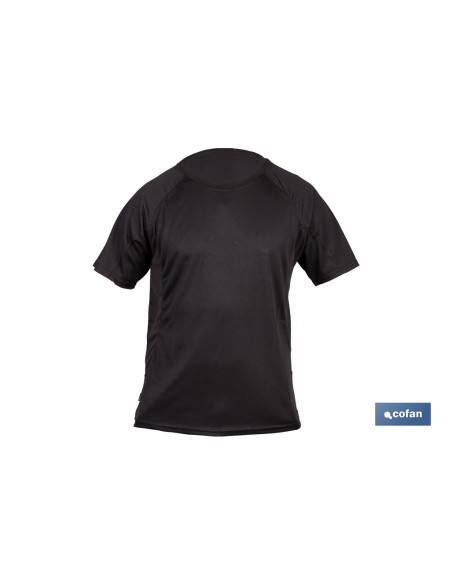 CAMISETA TRANSPIRABLE MODELO PILOTE NEGRA 160 g/m2 TALLA-XL