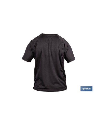 CAMISETA TRANSPIRABLE MODELO PILOTE NEGRA 160 g/m2 TALLA-XL