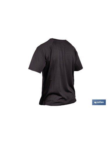 CAMISETA TRANSPIRABLE MODELO PILOTE NEGRA 160 g/m2 TALLA-XL