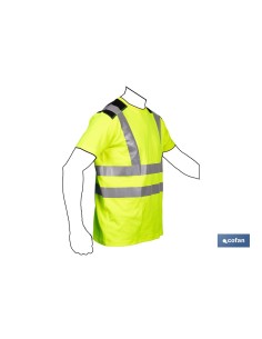 CAMISETA DE ALTA VISIBILIDAD MODELO ATLAS AMARILLA Y NEGRA TALLA XXL 2