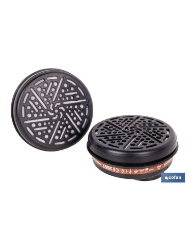 SET DE 2 FILTROS TIPO A1 (ADAPTABLES A MÁSCARA FACIAL)