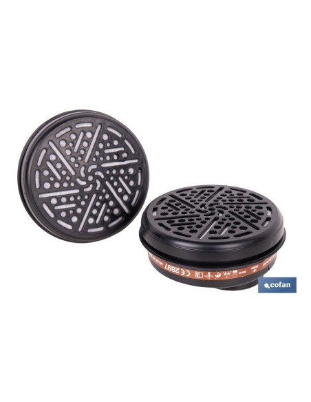 SET DE 2 FILTROS TIPO A1 (ADAPTABLES A MÁSCARA FACIAL)