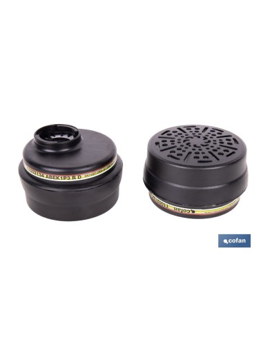 SET DE 2 FILTROS TIPO ABEK1P3 (ADAPTABLES A MÁSCARA FACIAL)