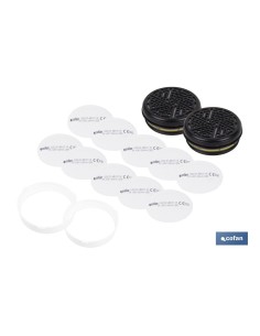 SET FILTRO COMBINADO 2 UDS. FILTRO A1B1E1K1 + 10 UDS. PREFILTRO P2 NR