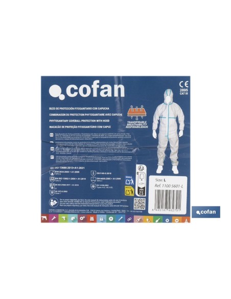 BUZO C/CAPUCHA FITOSANITARIOS ISO 27065 TALLA L