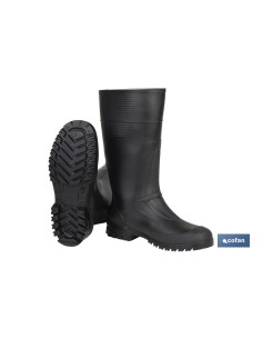 BOTA ALTA DE AGUA PVC NEGRA TALLA 48
