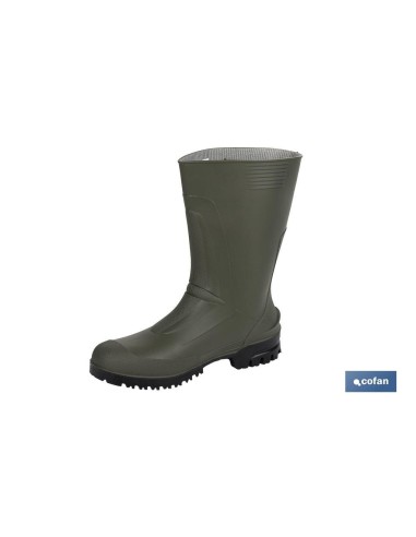 BOTA PVC VERDE MEDIA CAÑA TALLA 45