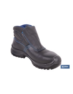 BOTA PIEL NEGRO CIERRE VELCRO S3 MODELO URIAN T 43