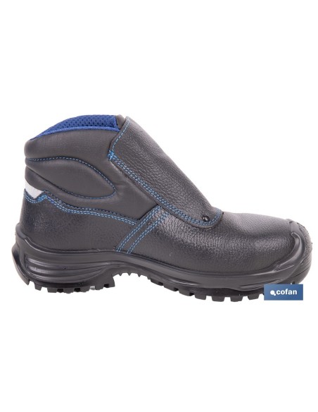 BOTA PIEL NEGRO CIERRE VELCRO S3 MODELO URIAN T 45