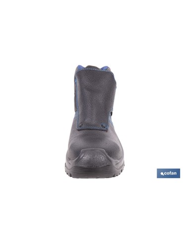 BOTA PIEL NEGRO CIERRE VELCRO S3 MODELO URIAN T 46