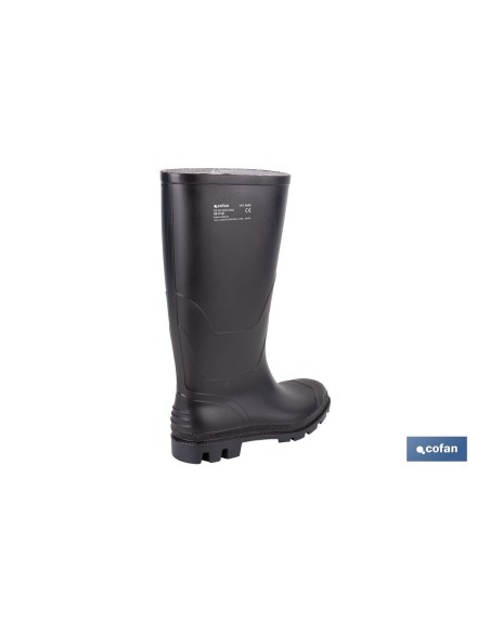 BOTA ALTA DE AGUA PVC NEGRA OB FO SR TALLA 38