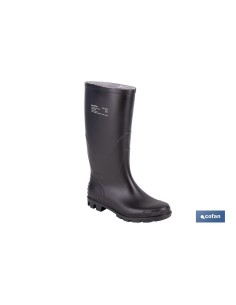 BOTA ALTA DE AGUA PVC NEGRA OB FO SR TALLA 40