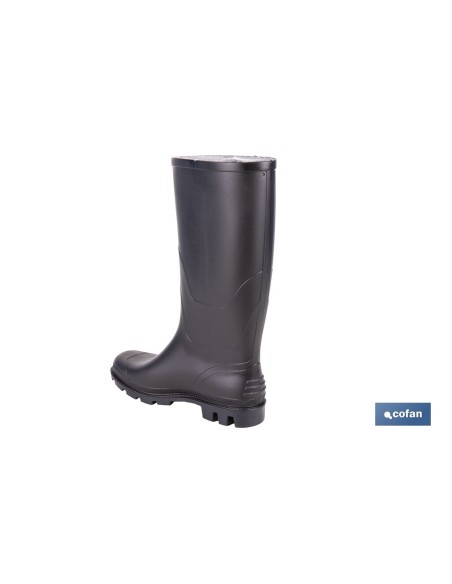 BOTA ALTA DE AGUA PVC NEGRA OB FO SR TALLA 42