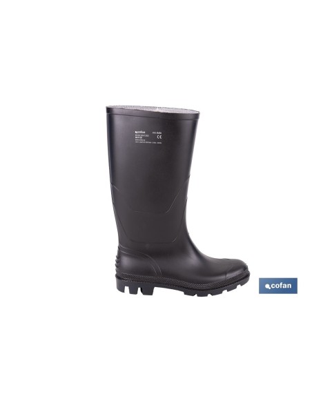 BOTA ALTA DE AGUA PVC NEGRA OB FO SR TALLA 46