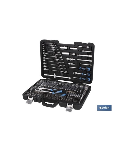 MALETIN 218 PCS PROFESIONAL 1/2, 3/8 Y 1/4