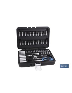 MALETIN 57 PCS PROFESIONAL VASOS Y PUNTAS 1/4