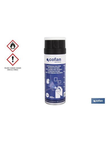 CUBREMANCHAS PARA PARED COLOR BLANCO 400 ML