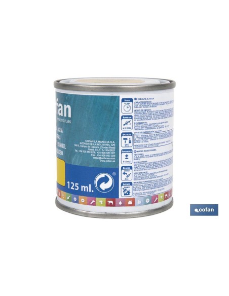 ESMALTE AL AGUA (125 ML) AMARILLO REAL BRILLO