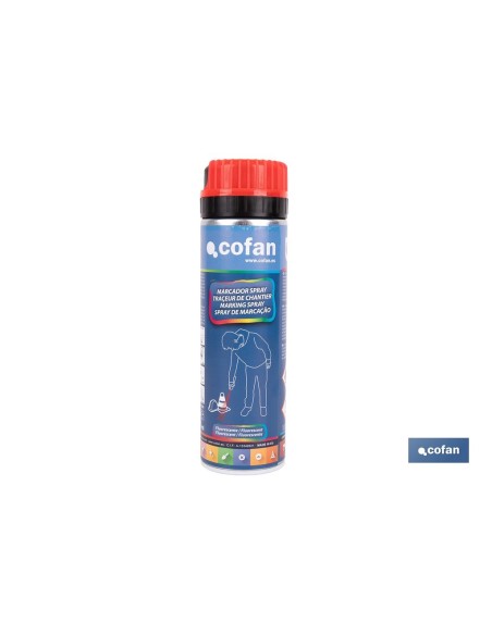 MARCAJE DE OBRA FLUORESC. ROJO 500ML