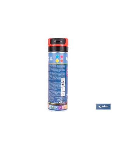 MARCAJE DE OBRA FLUORESC. ROJO 500ML