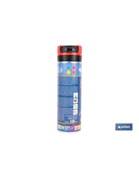 MARCAJE DE OBRA FLUORESC. ROJO 500ML