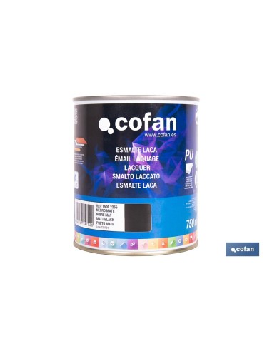 ESMALTE LACA AL AGUA NEGRO 750 ML MATE