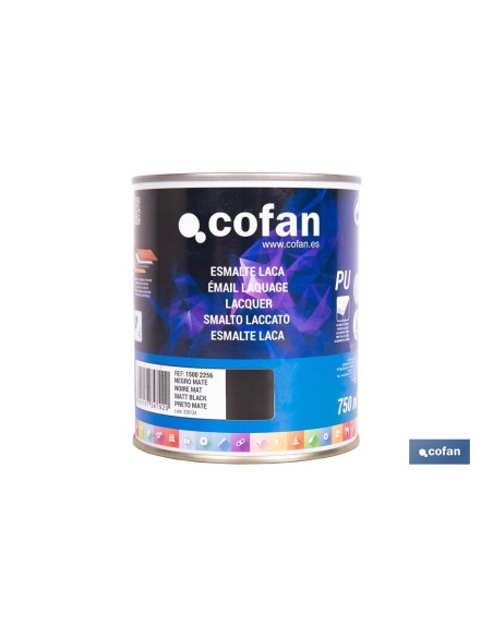 ESMALTE LACA AL AGUA NEGRO 750 ML MATE