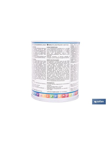 ESMALTE LACA AL AGUA BLANCO 750 ML SATINADO