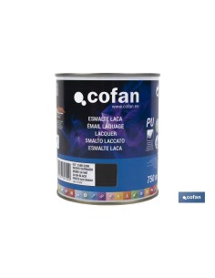 ESMALTE LACA AL AGUA NEGRO 750 ML SATINADO