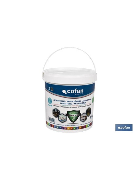 PINTURA PLASTICA ANTIBACTERIAS IONES PLATA 4 L