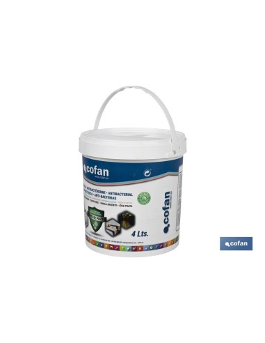 PINTURA PLASTICA ANTIBACTERIAS IONES PLATA 12 L