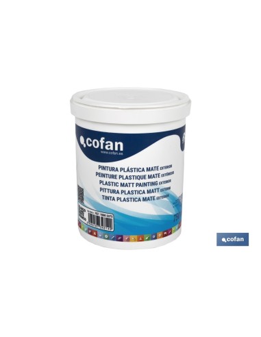 PINTURA PLÁSTICA EXTERIOR 5 KG BLANCO