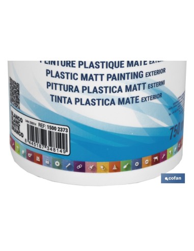 PINTURA PLÁSTICA EXTERIOR 20 KG BLANCO