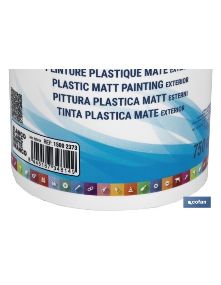 PINTURA PLÁSTICA EXTERIOR 20 KG BLANCO