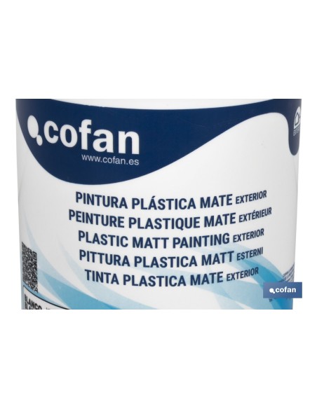 PINTURA PLÁSTICA EXTERIOR MATE 750 ML BLANCO