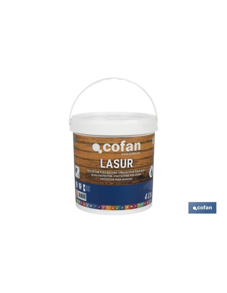LASUR PROTECTOR AL AGUA PARA MADERA MATE INCOLORO 4 L