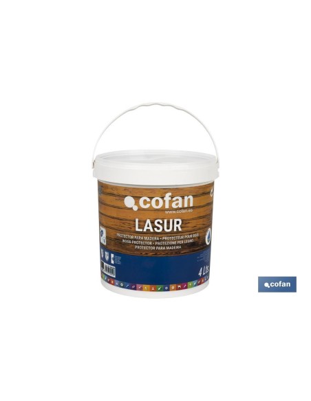 LASUR PROTECTOR AL AGUA PARA MADERA MATE ROBLE 4 L