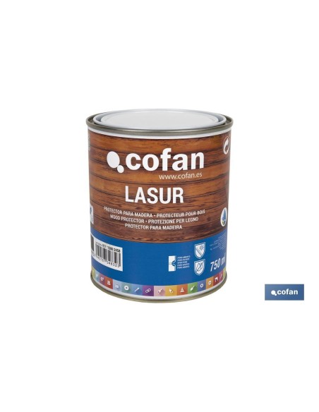 LASUR PROTECTOR AL AGUA PARA MADERA MATE PALISANDRO 750 ML