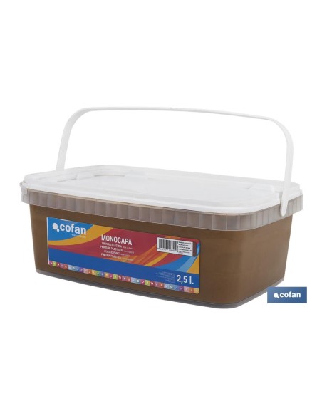 PINTURA PLÁSTICA MONOCAPA Marron Choco. (2,5 LT)