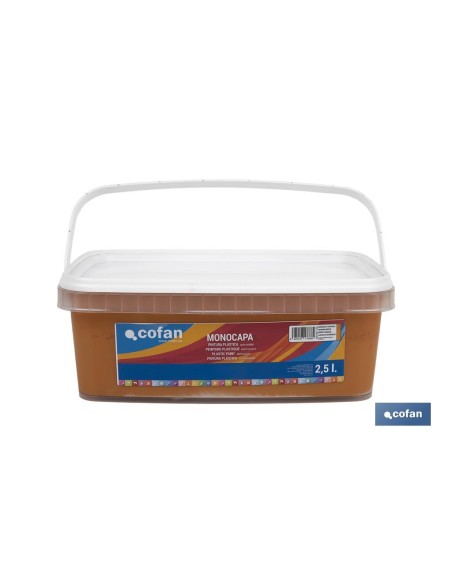 PINTURA PLÁSTICA MONOCAPA Naranja Tostado (2,5 LT)