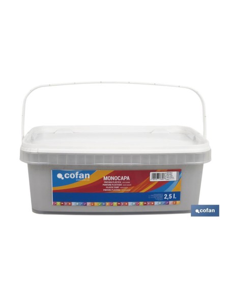 PINTURA PLÁSTICA MONOCAPA Gris Perla (2,5 LT)