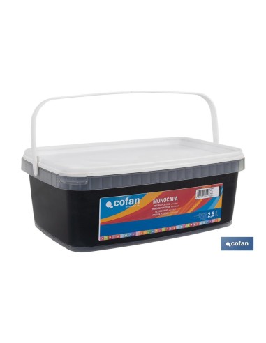 PINTURA PLÁSTICA MONOCAPA Negro (2,5 LT)